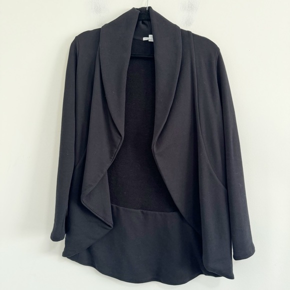 James Perse French Terry Draped Cardigan - Picture 2 of 7